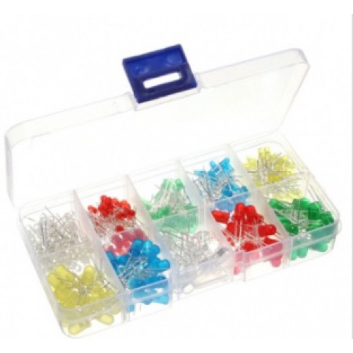 Assortiment LED's - 300 stuks (3mm en 5mm - 5 kleuren) Assortiment LED's - 300 stuks (3mm en 5mm - 5 kleuren)