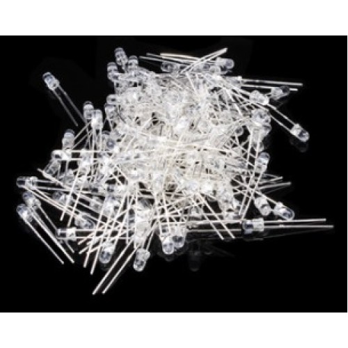 Assortiment LED's - 500 stuks (3mm - 5 kleuren transparant)